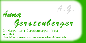 anna gerstenberger business card